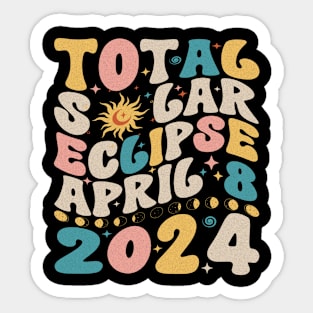 Total Solar Eclipse Vintage retro Sticker